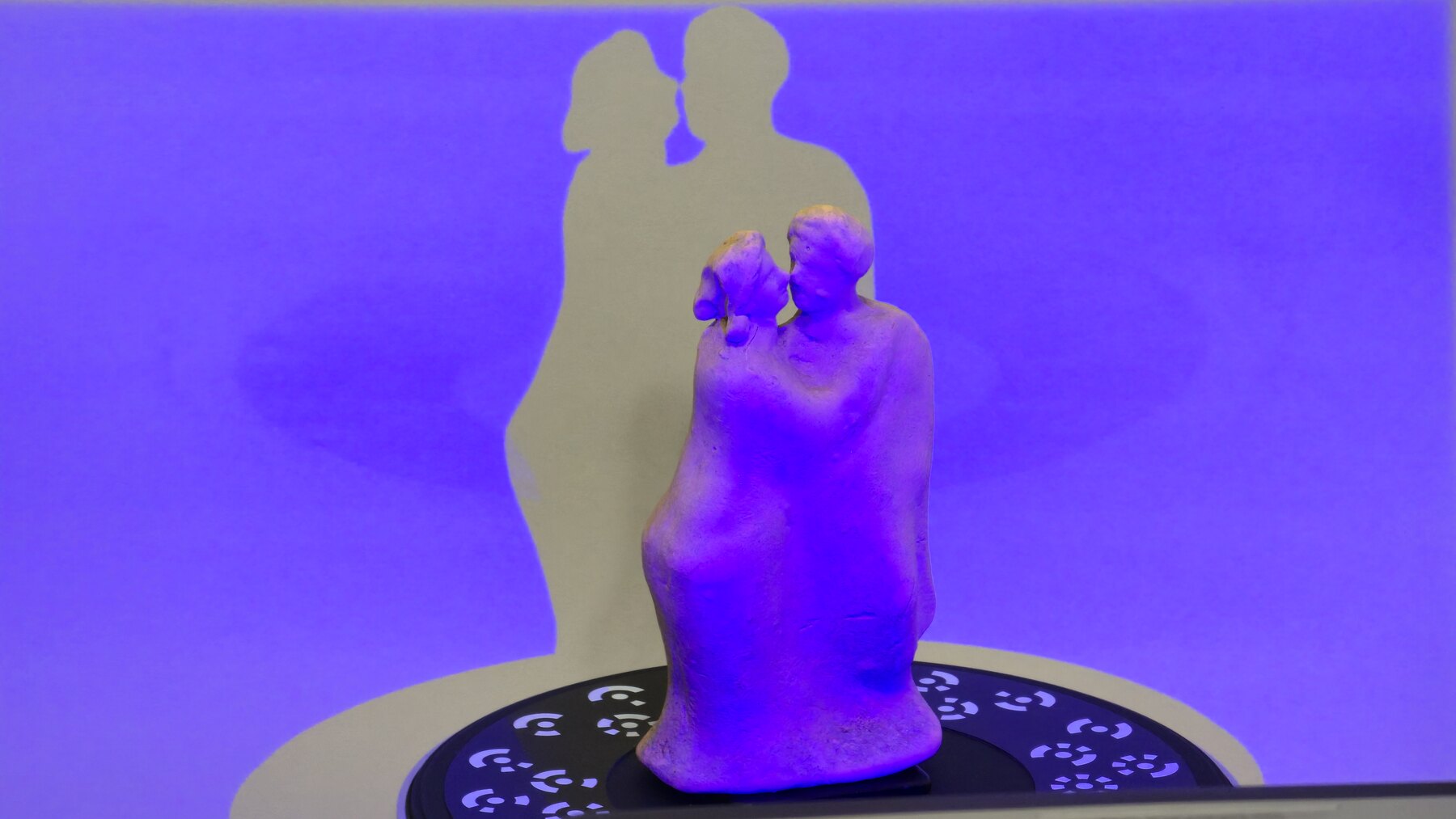Statuetta - n. inv. 6884 - illuminata durante una scansione a luce strutturata