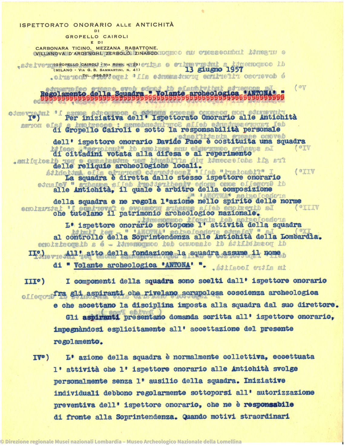Viewer IIIF dei documenti dell'Ispettorato onorario alle antichità, b. 1, fasc. 2, docc. 1-2