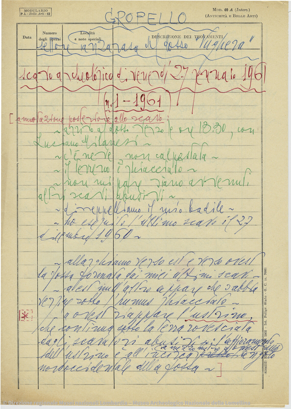 Viewer IIIF del giornale di scavo e della documentazione del fascicolo b. 5, fasc. 139